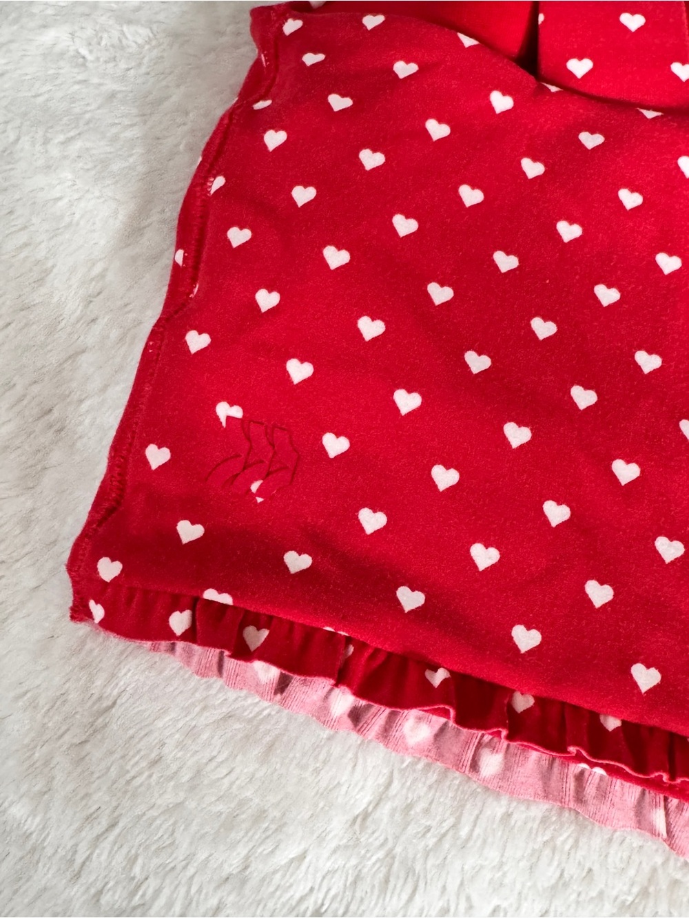 All in Motion Red Heart Ruffle Activewear Set Leggings Sports Bra XS - Picture 5 of 10